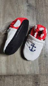 PLKC Red Polka Dots & Anchors Mocc