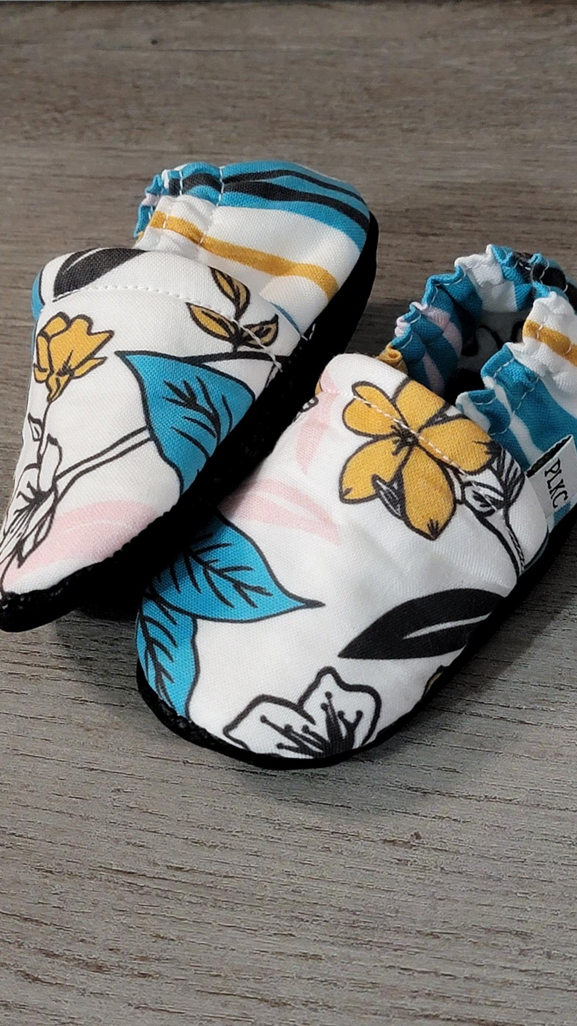 PLKC Teal Floral Mocc